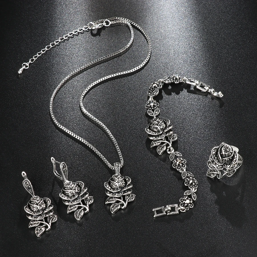 Elegante Conjunto de Plata con Circón