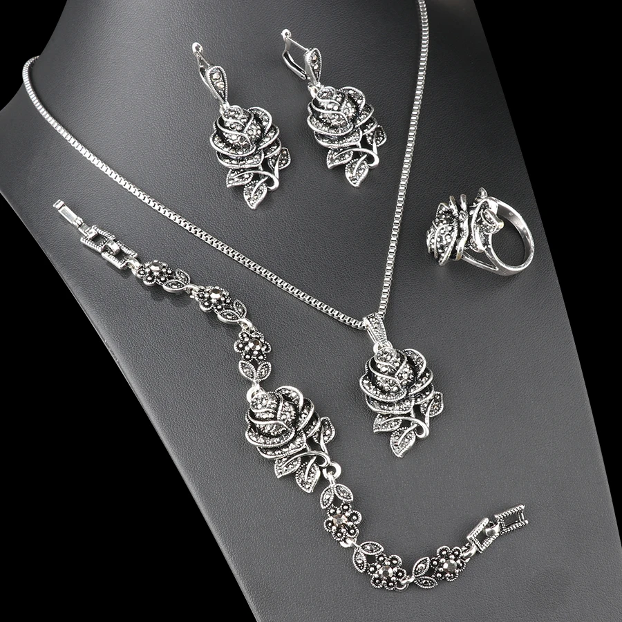 Elegante Conjunto de Plata con Circón