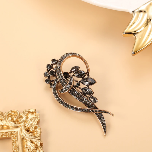 Pendientes Negros Elegantes con Circonita