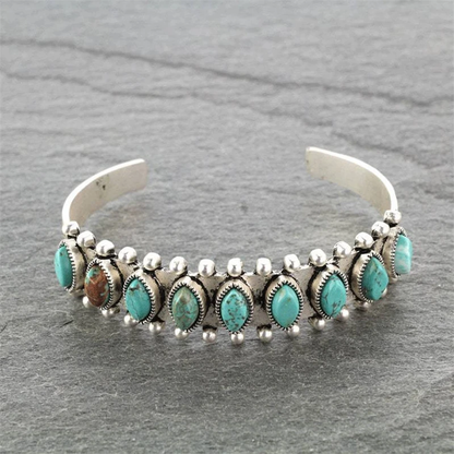 Pulsera Vintage con Piedras Turquesa