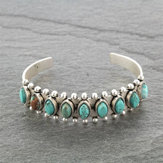 Pulsera Vintage con Piedras Turquesa
