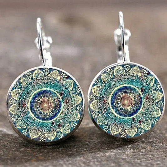 Pendientes Vintage Mandala Redonda