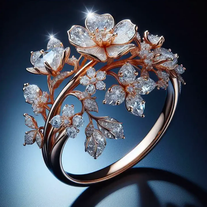 Anillo Brillante Crystal Blossom