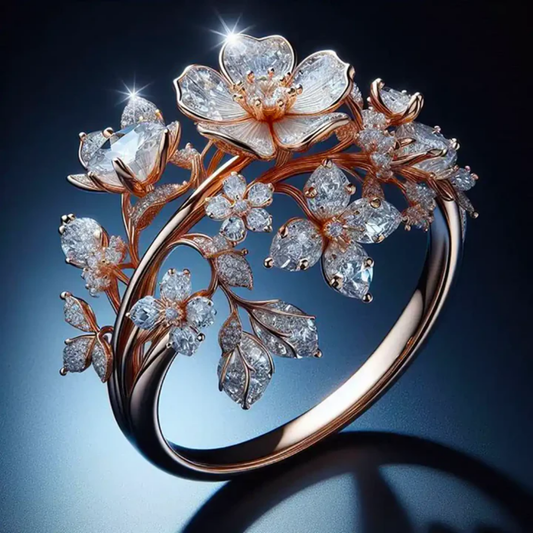 Anillo Brillante Crystal Blossom