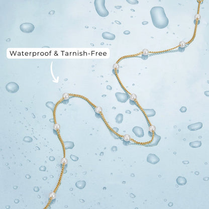 Collar de Perlas Doradas Reine